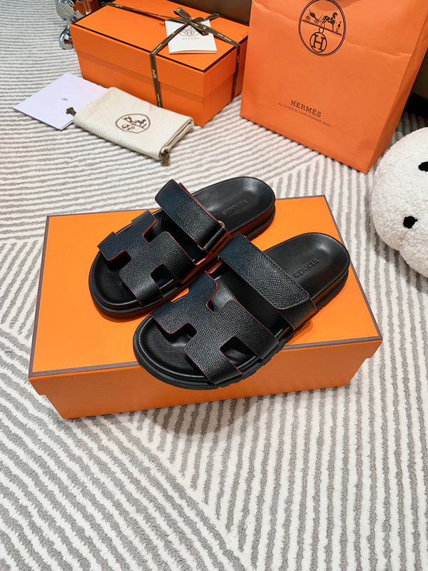 Hermes sandals Style 216 - close-up of premium designer craftsmanship
