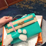 Side view of smart structured handbag