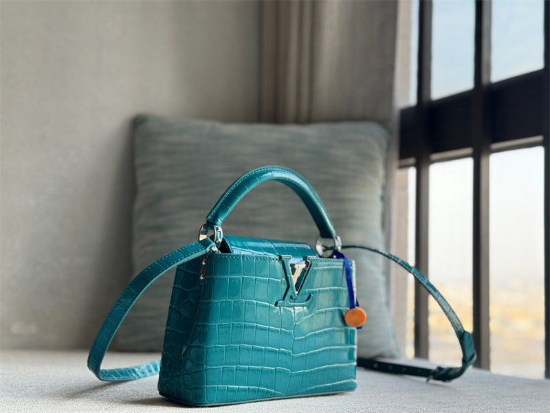  Contemporary crossbody bag carried on shoulder