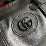 Back view of sleek signature women's handbag – women's everyday handbag