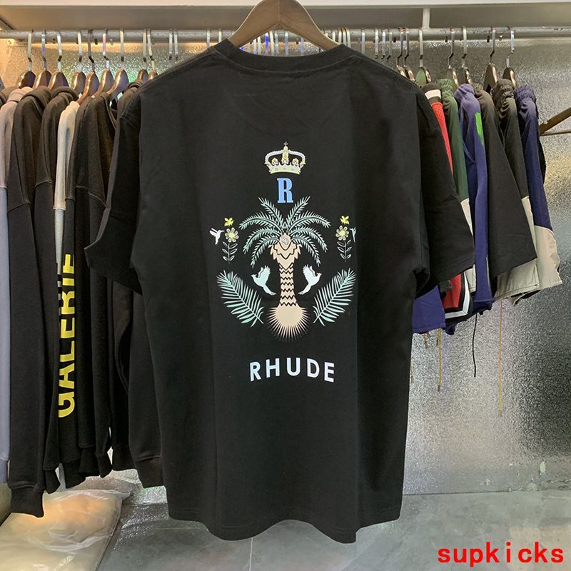 Full styled look of Rhude luxury clothing with tailored silhouette