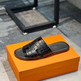 Hermès Chocolate Brown Combat Boots - Angled View
