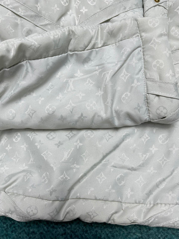 Side profile of Louis Vuitton luxury clothing with contemporary cut