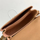  Polished satchel carried on shoulder