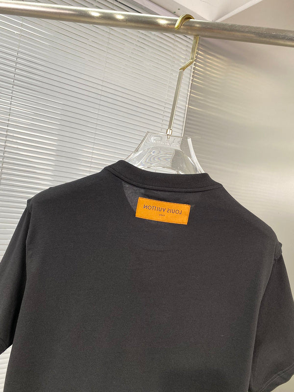 Side profile of Louis Vuitton cotton t-shirt with streetwear-inspired cut