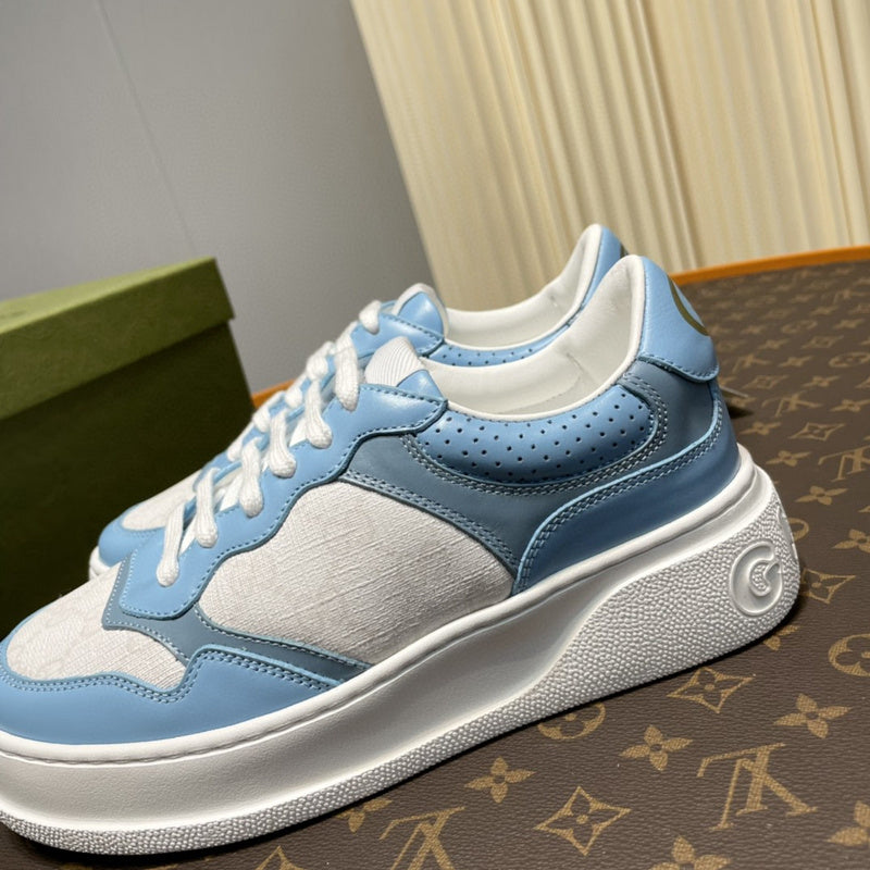 Gucci crisp white luxury sneakers view 5 heritage-inspired look