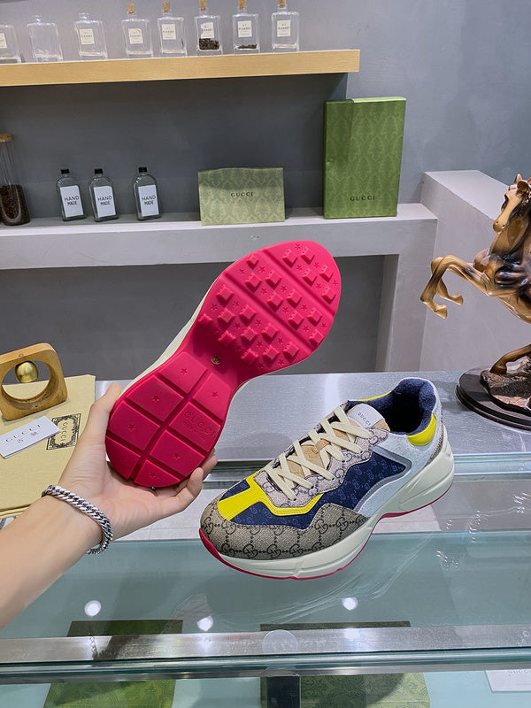 Gucci sneakers detailed view showing premium designer craftsmanship