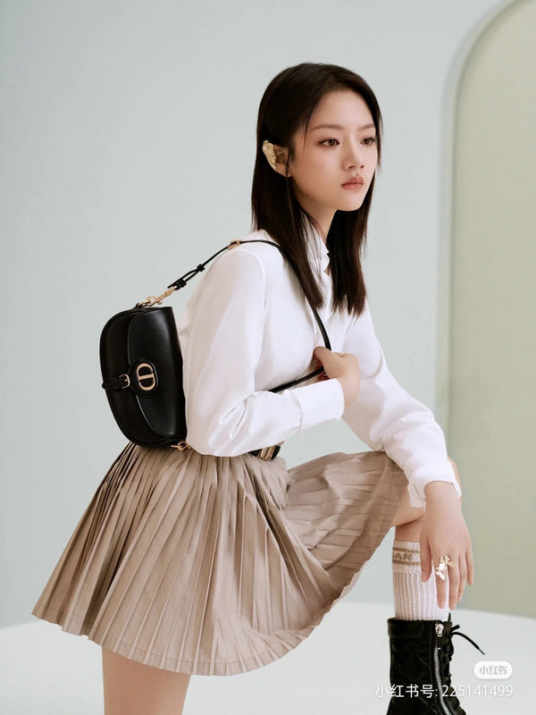 Close-up detail of refined chic women's handbag – women's designer-style accessory