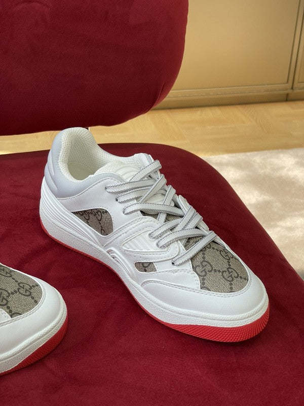 Gucci tonal black luxury sneakers view 6 padded collar comfort