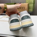 Gucci clean off-white luxury sneakers view 8 bold athletic profile