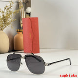 Close-up detail view of Cartier unisex sunglasses