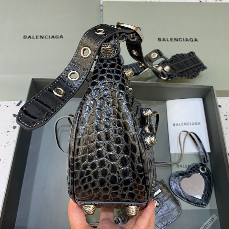 Timeless Vegan Leather Handbag - Smooth Faux-Leather Exterior | Women's Designer-Inspired Purse #371 - back view (image 4) of designer-inspired handbag