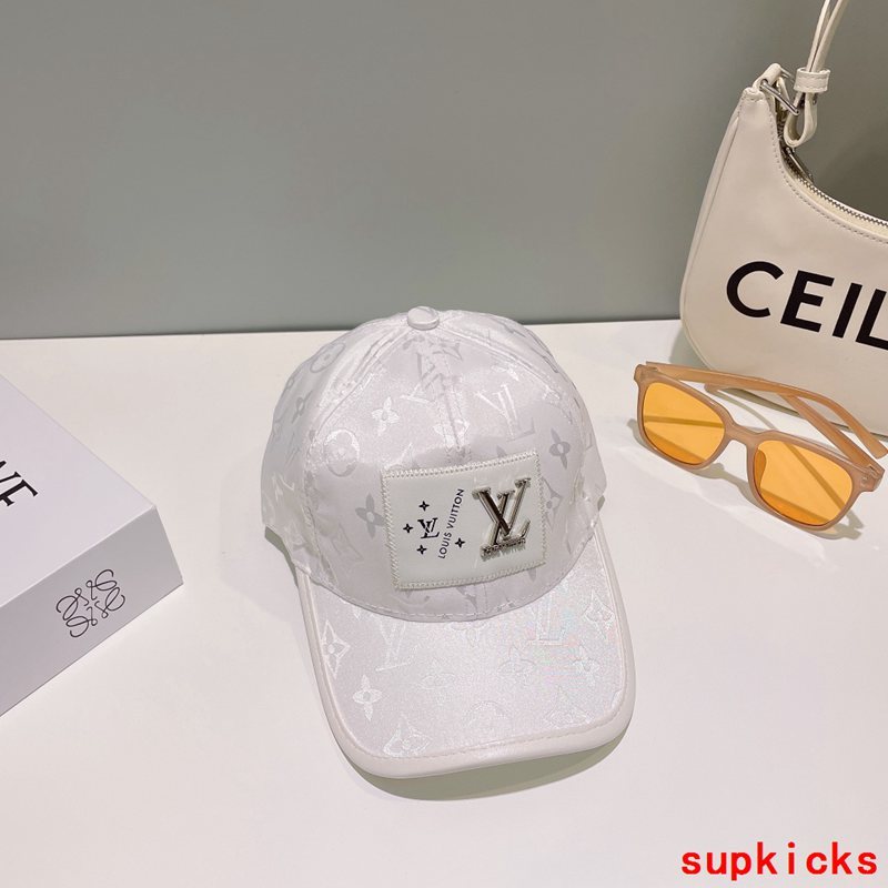 Close-up detail view of Louis Vuitton unisex cap