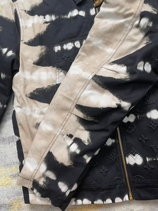 Side profile of Louis Vuitton luxury clothing with label-forward styling