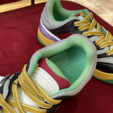 Gucci two-tone luxury sneakers view 4 signature lace-up style