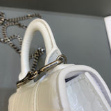 Effortless Vegan Leather Handbag - Modern Structured Build | Women's Luxury Handbag #484 - styled full view (image 7) of designer-inspired handbag