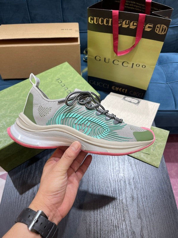 Gucci soft grey luxury sneakers view 6 premium leather build