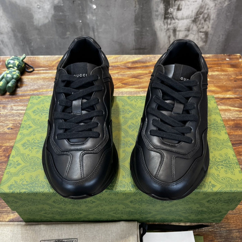 Gucci fresh white-and-black luxury sneakers view 8 signature lace-up style