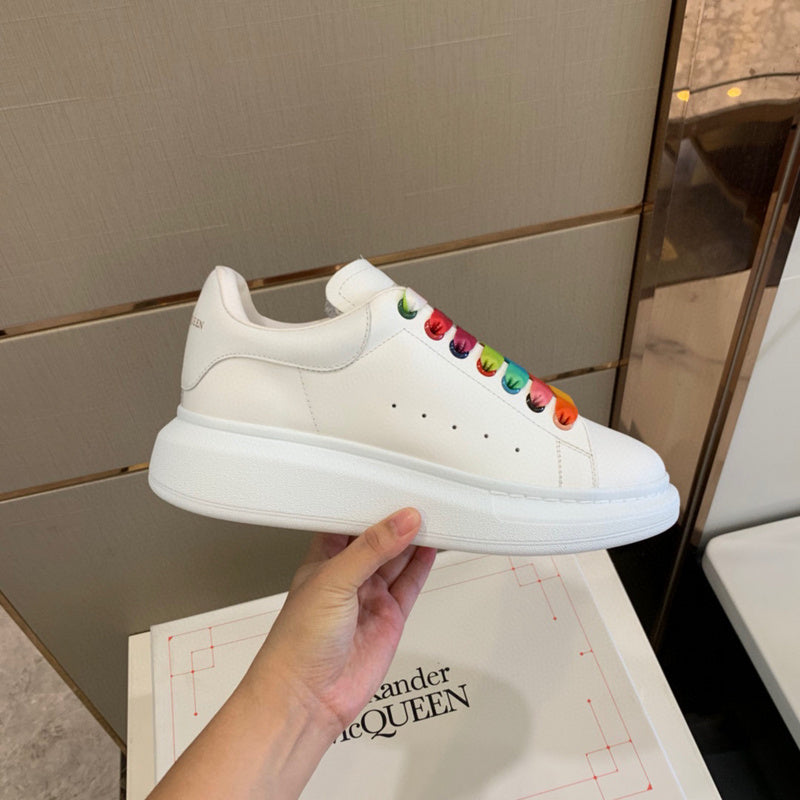 Alexander McQueen Red Chunky Platform Sneakers - Heel Detail View