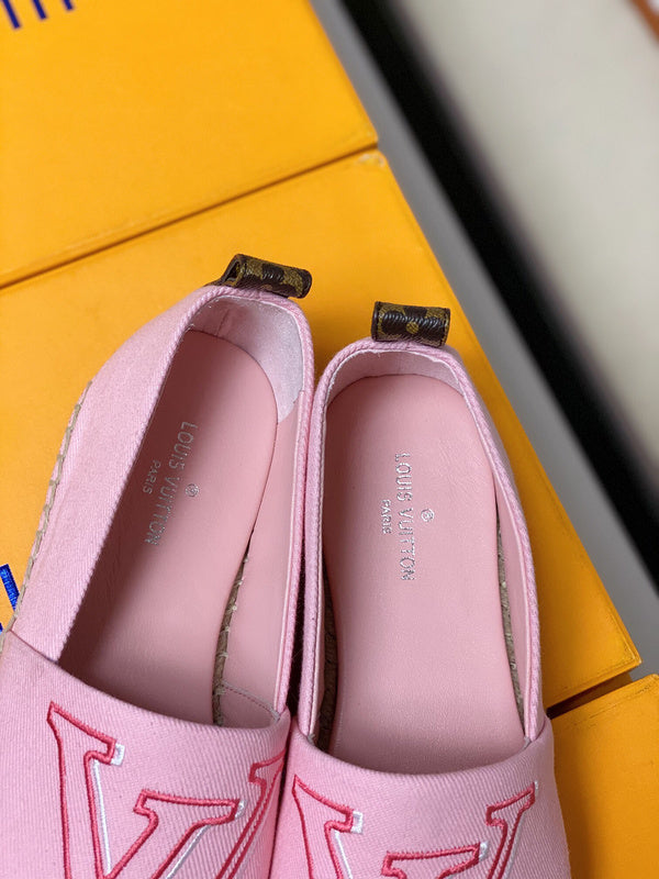Close-up of Louis Vuitton shoes craftsmanship