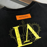 Close-up detail shot of Louis Vuitton cotton t-shirt with everyday silhouette