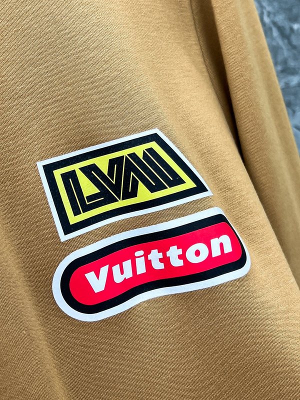 Flat lay presentation of Louis Vuitton luxury clothing with streetwear-inspired cut