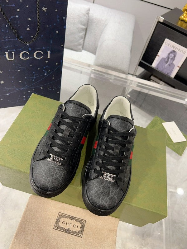 Gucci muted earth tones luxury sneakers view 10 heritage-inspired look