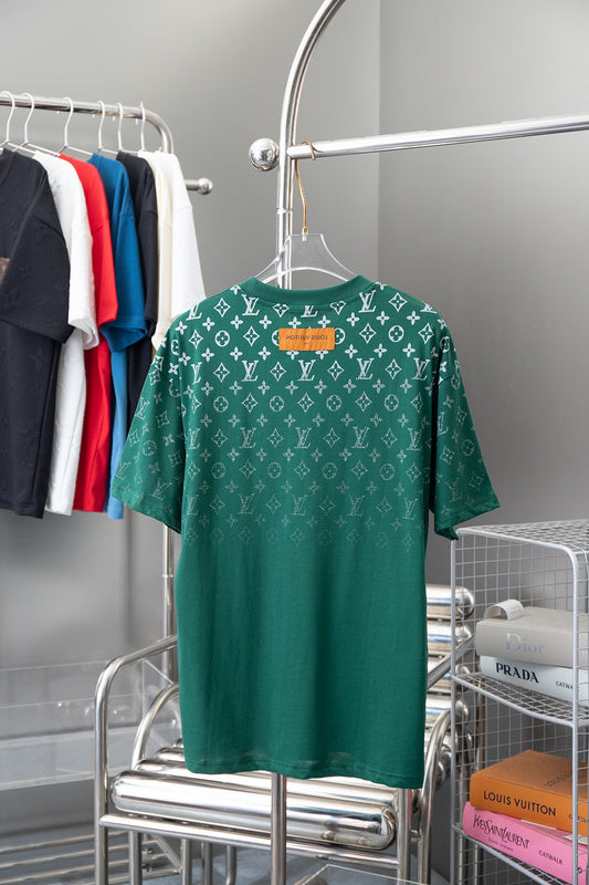 Side profile of Louis Vuitton cotton t-shirt with signature branding
