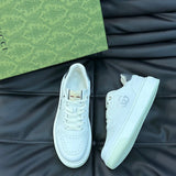Gucci soft grey luxury sneakers view 9 chunky sole construction