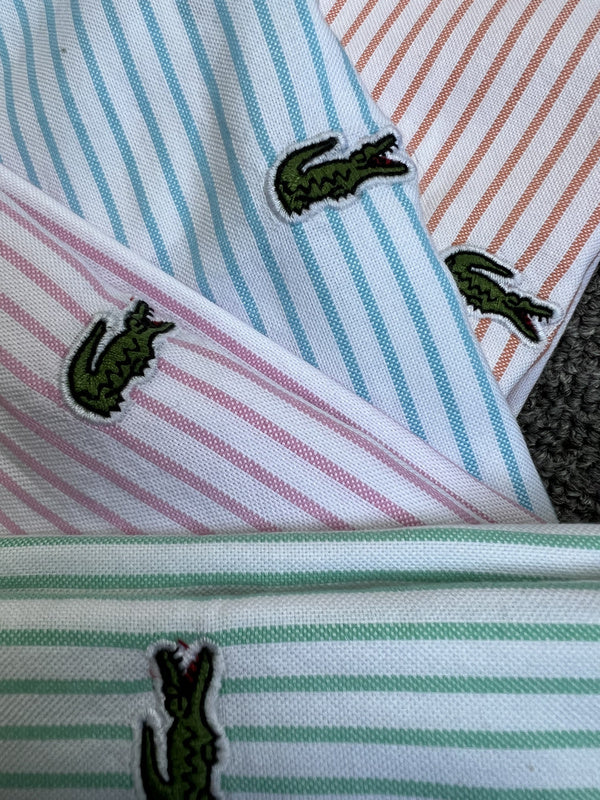 Back view of Lacoste luxury clothing with logo-detail design