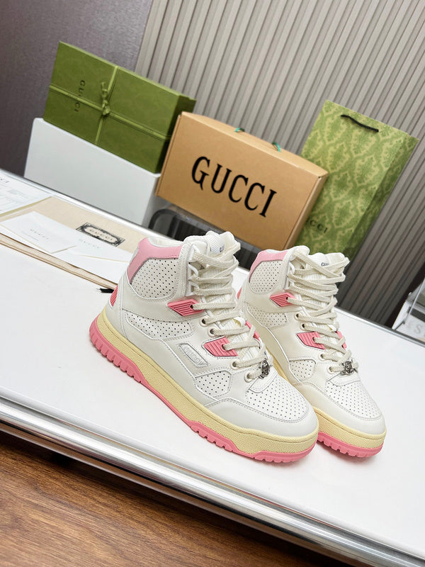 Gucci sneakers detailed view showing premium designer craftsmanship