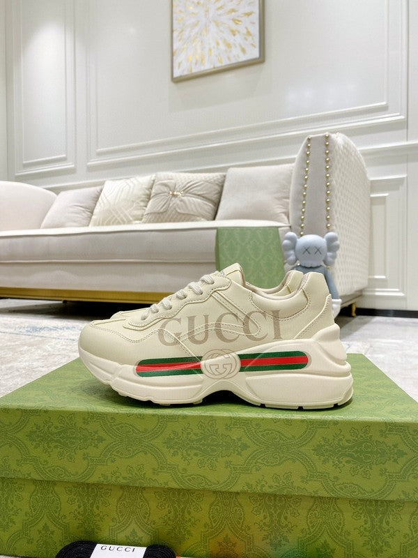 Gucci muted earth tones luxury sneakers view 8 cushioned comfort fit