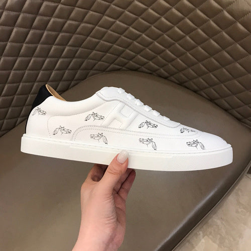 Hermès Chocolate Brown Slip-On Sneakers - Full Silhouette View