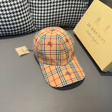 Close-up detail view of Burberry unisex cap