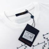 Flat lay presentation of Louis Vuitton cotton t-shirt with logo-detail design