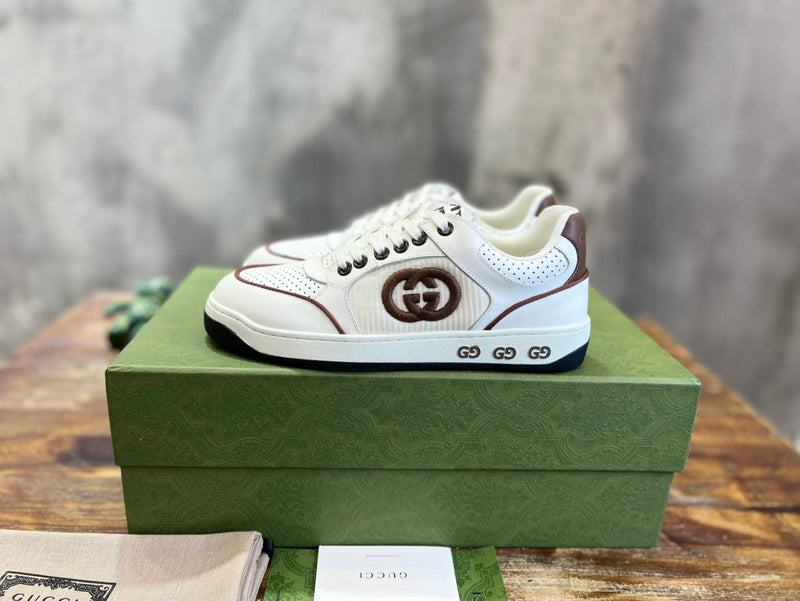 Gucci muted earth tones luxury sneakers view 4 cushioned comfort fit