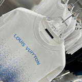 Close-up detail shot of Louis Vuitton luxury clothing with tailored silhouette