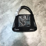 Modern Faux Leather Handbag - Smooth Faux-Leather Exterior | Women's Everyday Carry Handbag #774 - alternate angle view (image 8) of designer-inspired handbag