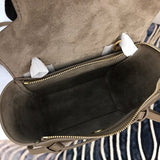 Side profile of statement chic women's handbag – women's premium purse