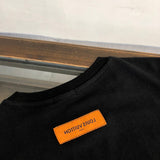 Close-up detail shot of Louis Vuitton cotton t-shirt with everyday silhouette