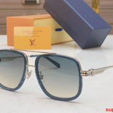 Close-up detail view of Louis Vuitton unisex sunglasses