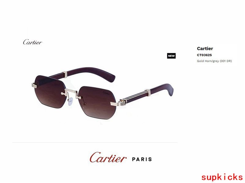 Angled view of Cartier unisex sunglasses