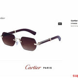 Angled view of Cartier unisex sunglasses
