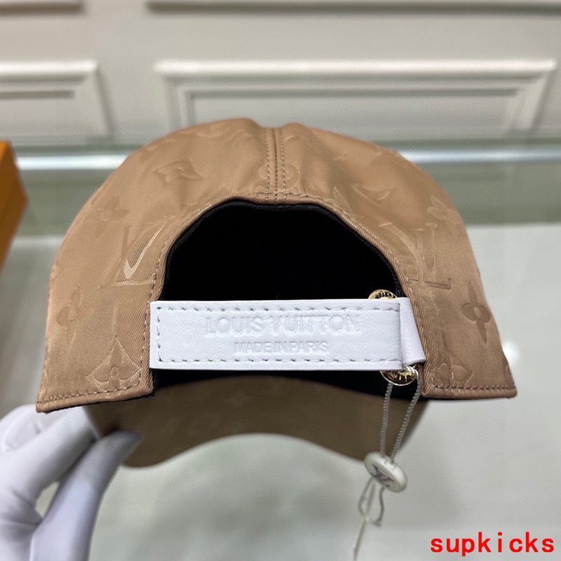 Close-up detail view of Louis Vuitton unisex cap