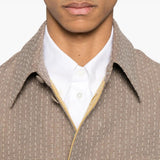 Close-up of Fendi jackets hardware and fine stitching