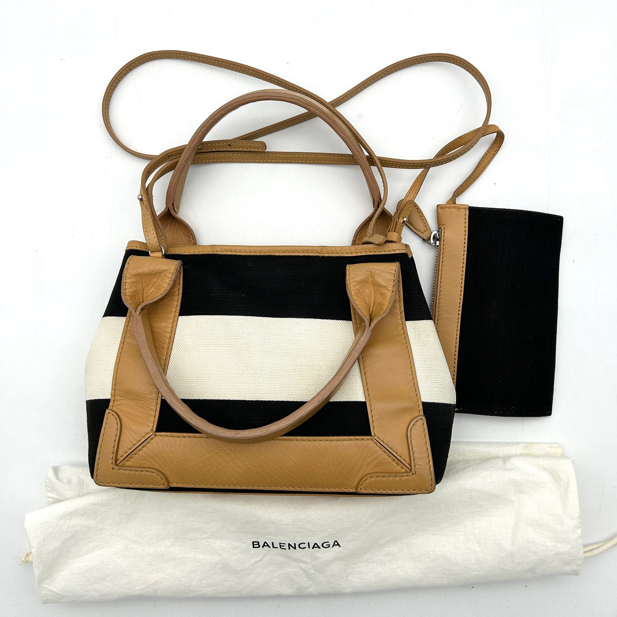 Balenciaga Black Navy Cabas S Canvas Tote Bag Multiple colors Leather Cloth Pony | Luxury Canvas Tote Bag
