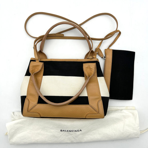 Balenciaga Black Navy Cabas S Canvas Tote Bag Multiple colors Leather Cloth Pony | Luxury Canvas Tote Bag