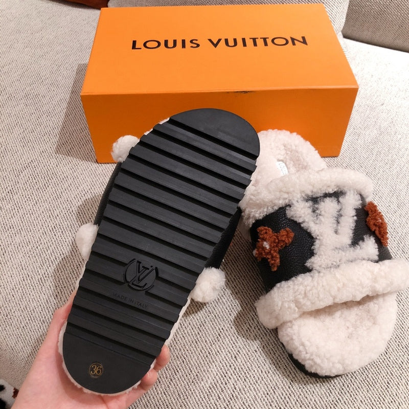 Louis Vuitton Beige Combat Boots - Back View