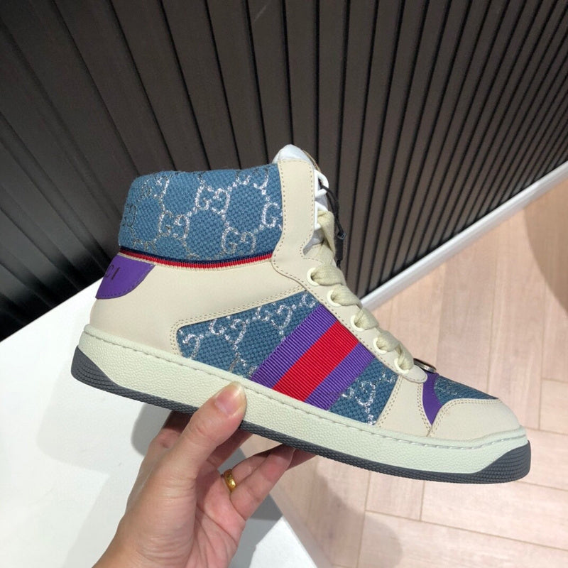 Gucci all-black luxury sneakers view 10 retro runner design