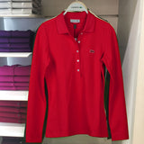 Front view of Lacoste luxury clothing with logo-detail design